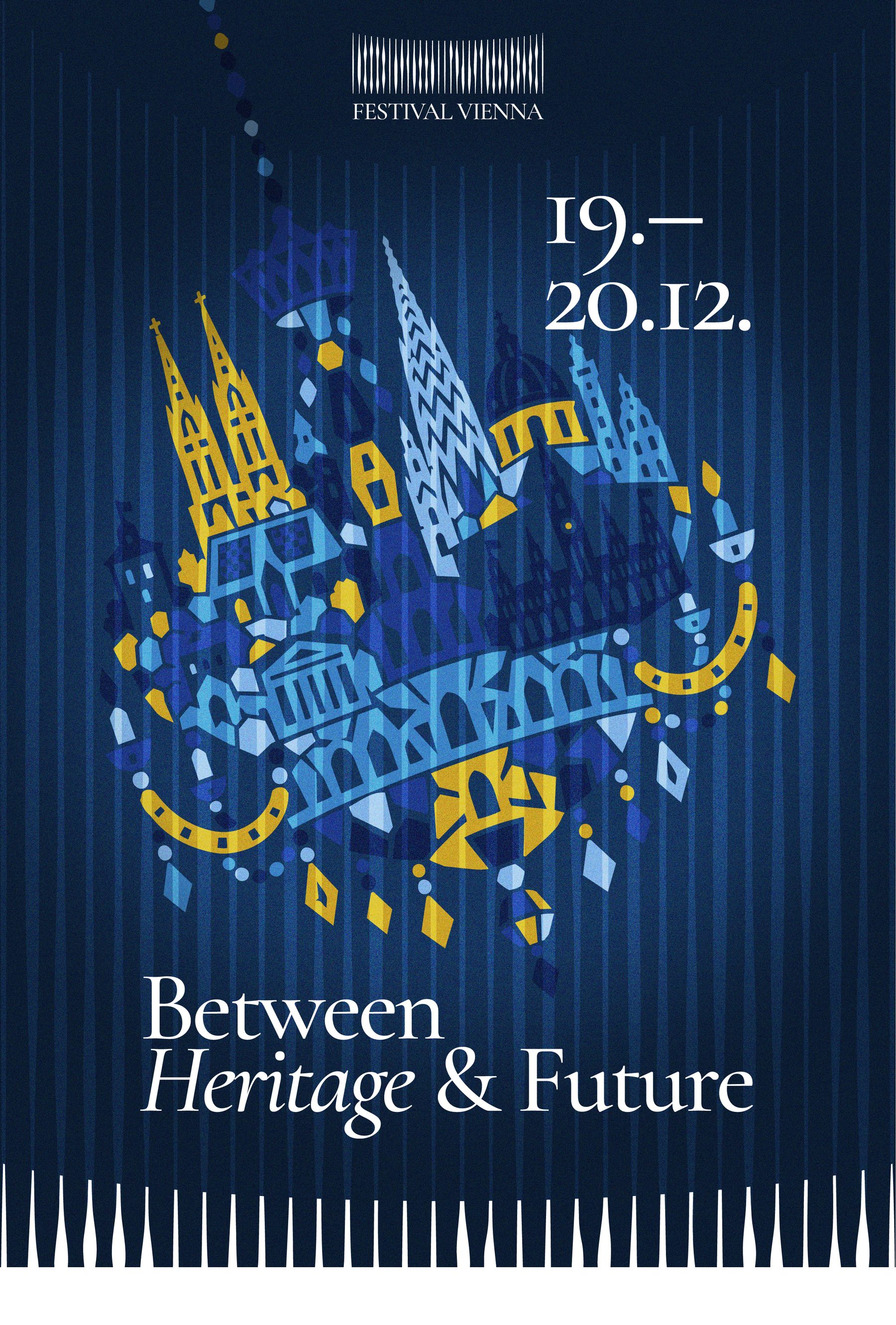 CroVox Festival Vienna poster in blue